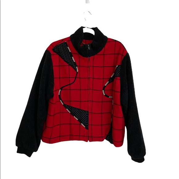 CB Wraps By Canvasbacks Cropped Fleece Sherpa Wool Jacket - Picture 1 of 11